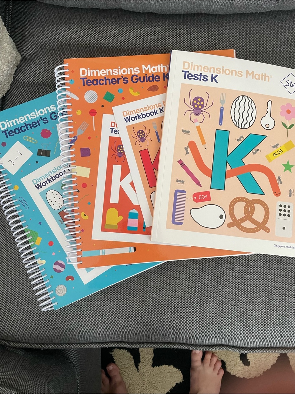 Singapore Dimensions Math KA& B Teacher(EUC) + Test Workbook (never used)